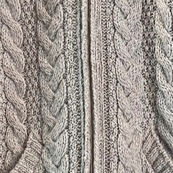 ARAN CRAFTS IRELAND HOODED ZIP CARDIGAN XS - Picture 3 of 9